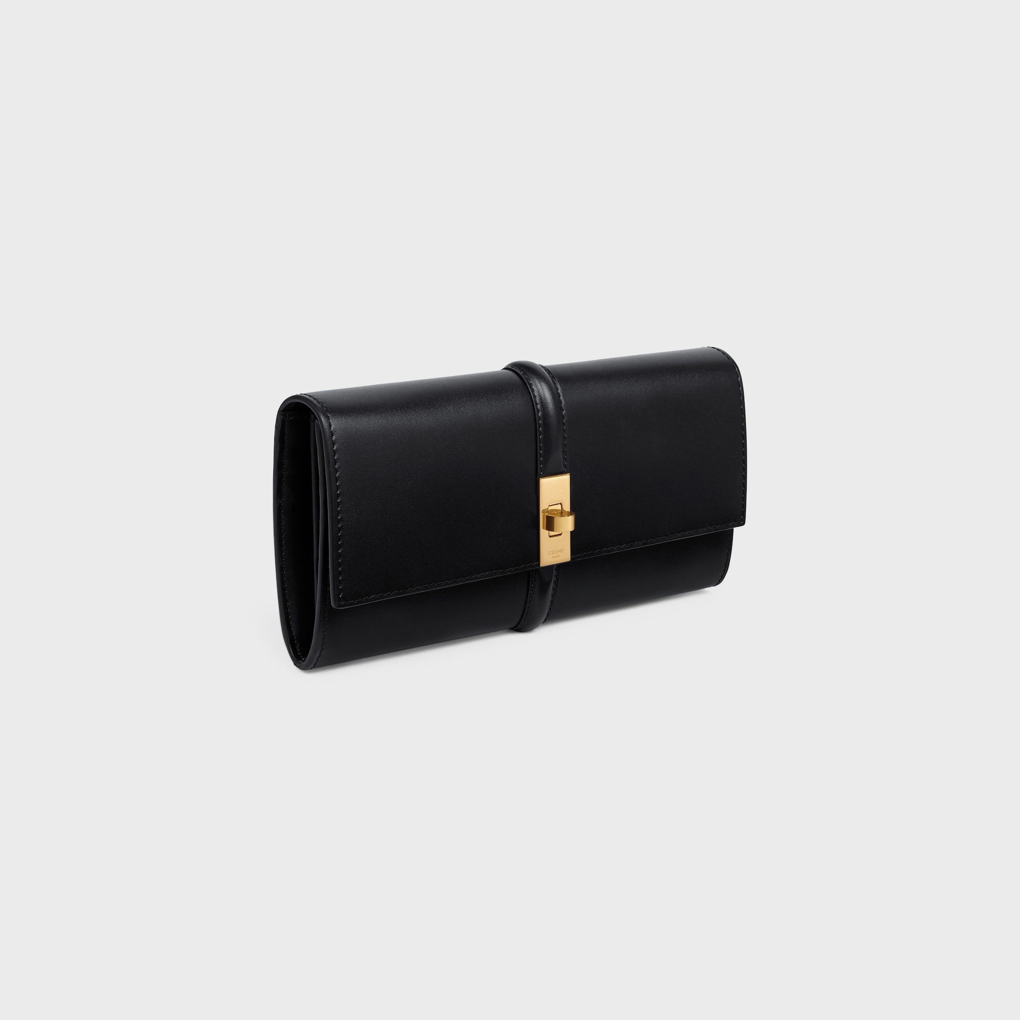 LARGE WALLET 16 IN SATINATED CALFSKIN BLACK - Image 2